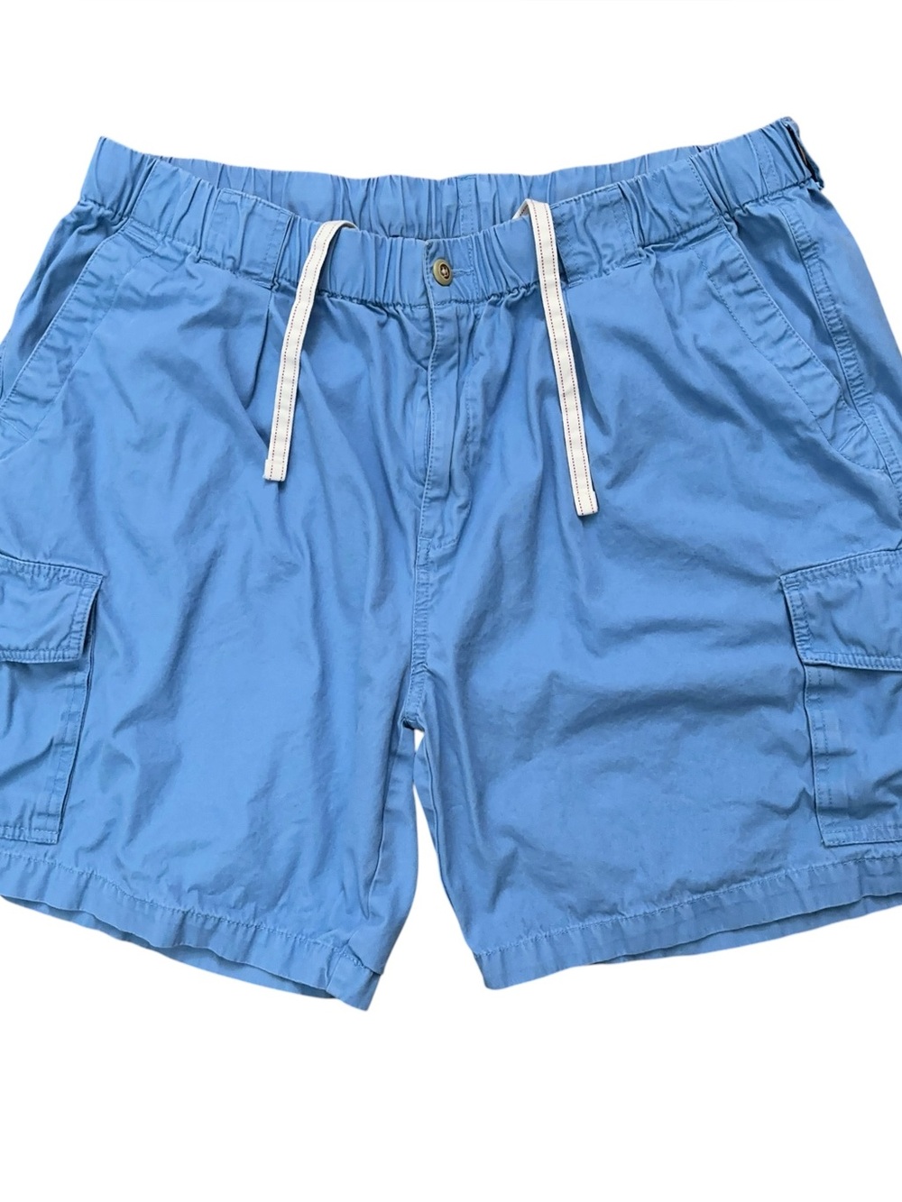 Tommy Bahama Cargo Shorts Mens Size 2XL Pleated Elastic Waist 7" Drawstring Blue